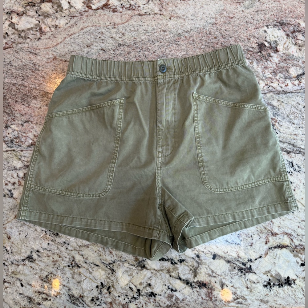 Madewell Womens ND666 Garment-Dyed Pull-On Utility Shorts Size 28